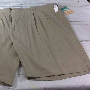 Club Cabana Pleated Casual Shorts Sz 54 100% Silk NWT MSRP $69
